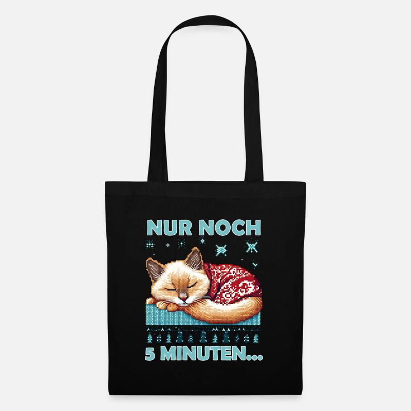 Ugly Christmas Katze Spruch - Stoffbeutel - Schwarz