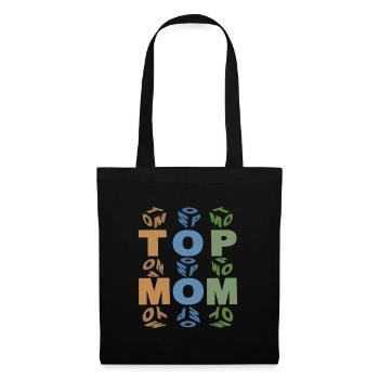 TOP-MAMA-TOP-MOM - Stoffbeutel - Schwarz - Vorne