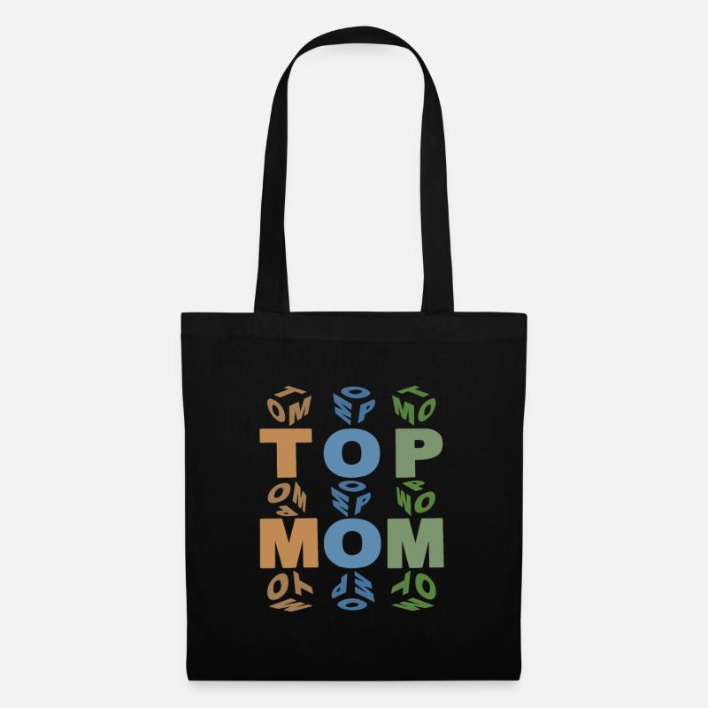 TOP-MAMA-TOP-MOM - Stoffbeutel - Schwarz