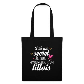 Lillois Lille Femme Amoureuse Cadeau Amour Humour - Sac en tissu - noir - Devant