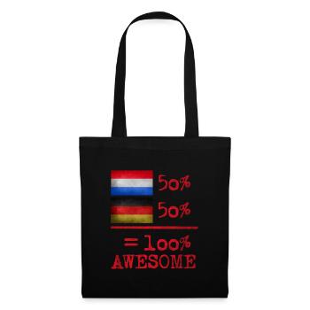 half Dutch Dutch german 50% - Tote Bag - black - Front