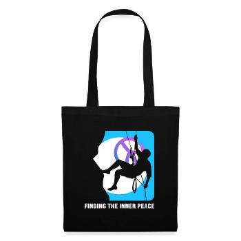 Alpinisme, Escalade, Alpiniste, Sommet, Alpiniste - Sac en tissu - noir - Devant