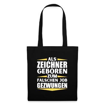 Draughtsman landed in the wrong job - Tote Bag - black - Front