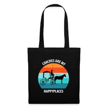 Calèche de cocher Calèche tirée par des chevaux Calèche - Sac en tissu - noir - Devant