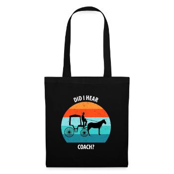 Calèche de cocher Calèche tirée par des chevaux Calèche - Sac en tissu - noir - Devant