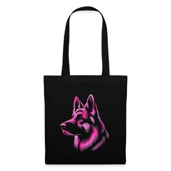 German Shepherd head pink - Tote Bag - black - Front