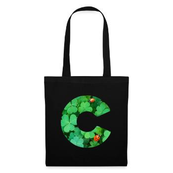 Trèfles C - Sac en tissu - noir - Devant