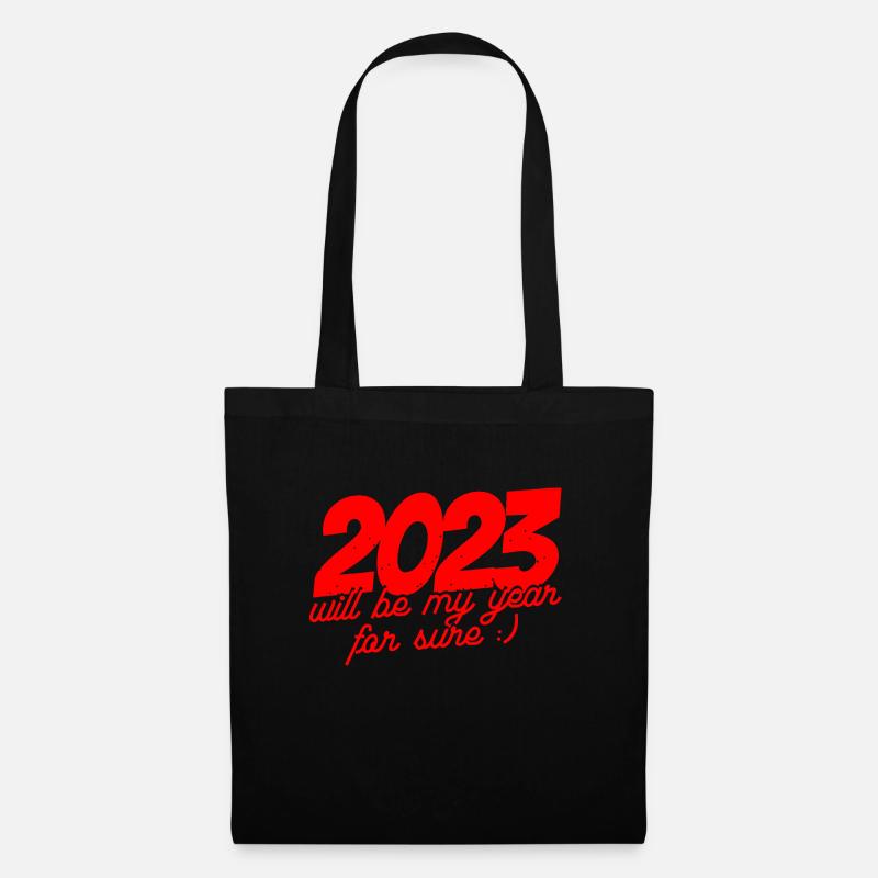 Joyeuse année 2023 - Sac en tissu - noir
