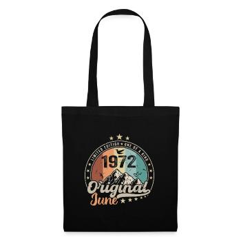 Juin 1972 Retro Vintage Cadeau d’anniversaire 1972 - Sac en tissu - noir - Devant