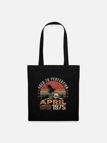Unvergleichliches Geburtstagsgeschenk seit April 1975 - Stoffbeutel - Schwarz