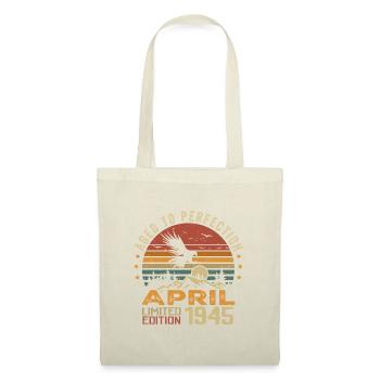 Unvergleichliches Geburtstagsgeschenk seit April 1945 - Stoffbeutel - Natur - Vorne