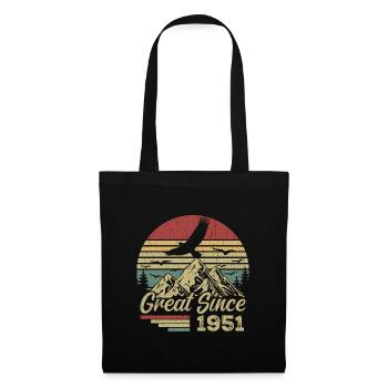 Vintage 1951 Cadeau D’anniversaire 1951 Retro 1951 - Sac en tissu - noir - Devant