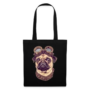 Steampunk Pug - Tote Bag - black - Front