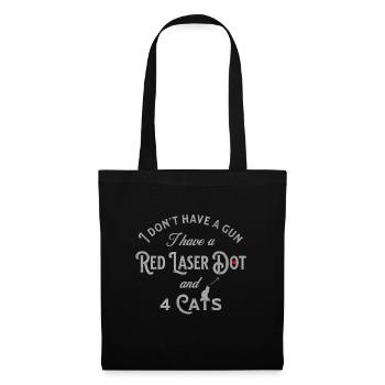 Cat Humor - No Weapons - Funny Motif - Tote Bag - black - Front