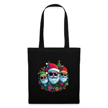 Cool Santas with sunglasses - Tote Bag - black - Front