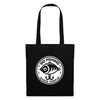Go fishing, avoid people, rest by the water - Tote Bag - black - Front