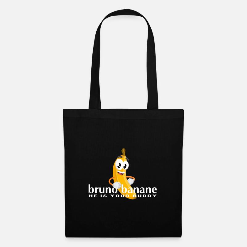 Bruno Banane (weiß) - Stoffbeutel - Schwarz