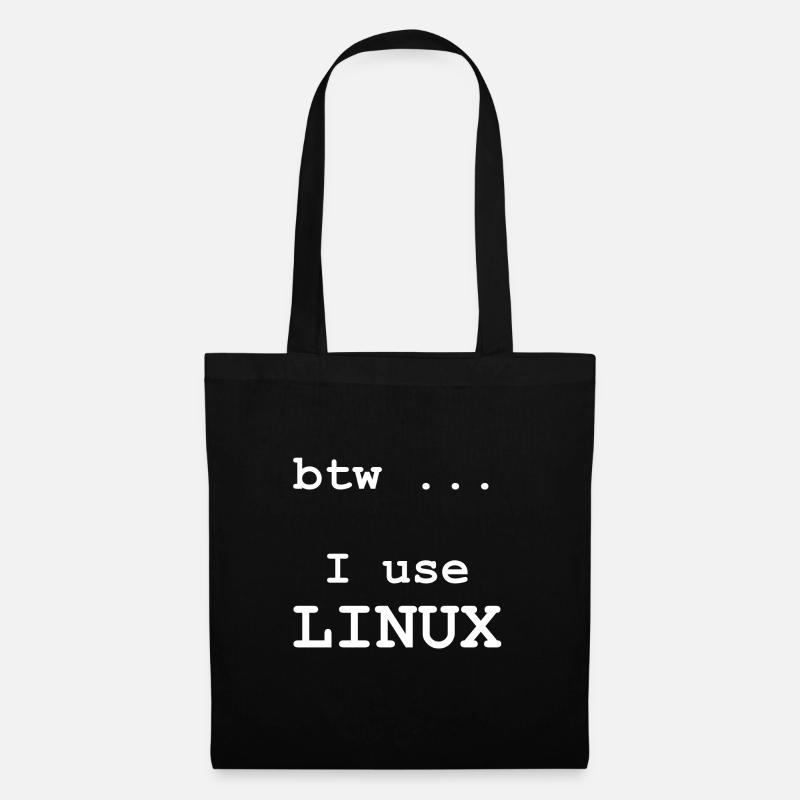 J’utilise Linux - Sac en tissu - noir