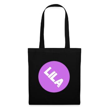 Lila - Setze ein Zeichen, für ein wenig Farbe! - Stoffbeutel - Schwarz - Vorne