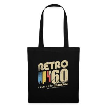 Rétro des années 1960 Classique Vintage Cadeau d’anniversaire - Sac en tissu - noir - Devant