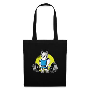 West Highland White Terrier Weightlifting I - Tote Bag - black - Front