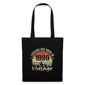Geburtstagsgeschenk 1999 Jahrgang 1999 Retro 1999 - Stoffbeutel - Schwarz - Vorne