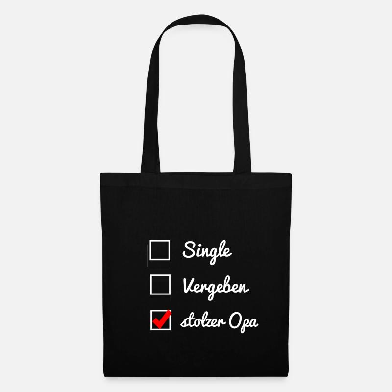 stolzer opa - Stoffbeutel - Schwarz