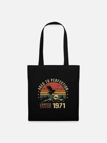 Jahrgang 1971 Limitierte Auflage 1971 Retro 1971 - Stoffbeutel - Schwarz
