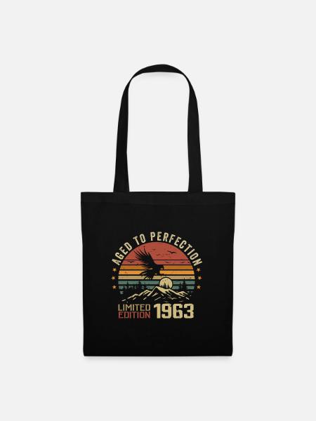 Jahrgang 1963 Limitierte Auflage 1963 Retro 1963 - Stoffbeutel - Schwarz