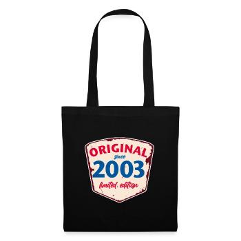 2003 Blechschild- limeted edition - Vintage - Stoffbeutel - Schwarz - Vorne