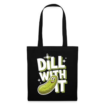 Cucumber Pickle Pickle Food Dill - Tote Bag - black - Front
