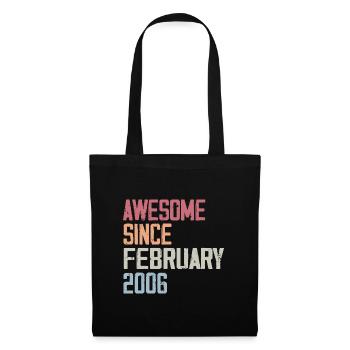 February 2006, 18th Anniversary 2006 February 18 Years - Tote Bag - black - Front