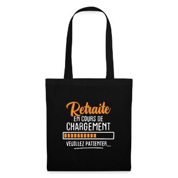 Retraite en cours de chargement veuillez patienter - Sac en tissu - noir - Devant
