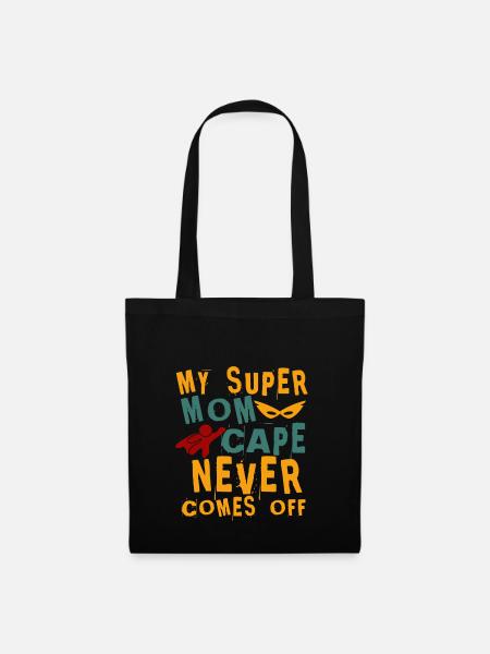Mutter Supermom Superheldin Muttertag Geschenk - Stoffbeutel - Schwarz