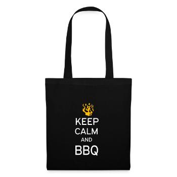 Barbecue barbecue BBQ coal Father's Day apron fire - Tote Bag - black - Front