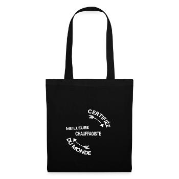 Meilleure Chauffagiste cadeau noël - Sac en tissu - noir - Devant