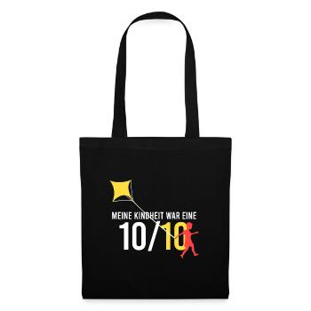 meine Kindheit war eine 10/10 - Stoffbeutel - Schwarz - Vorne