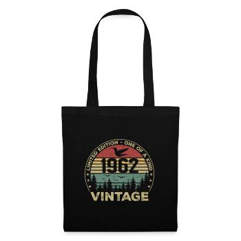 Jahrgang 1962 Original 1962 Retro Geburtstag 1962 - Stoffbeutel - Schwarz - Vorne