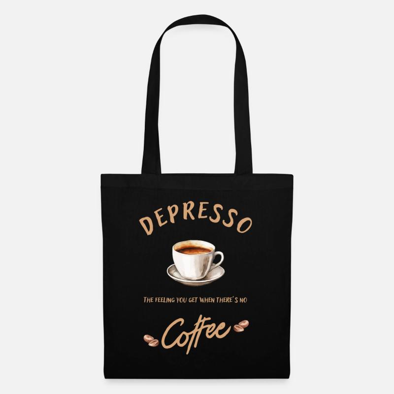 Depresso - Stoffbeutel - Schwarz