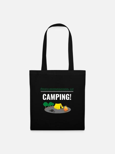 Überleben: AN - Camping! - Stoffbeutel - Schwarz