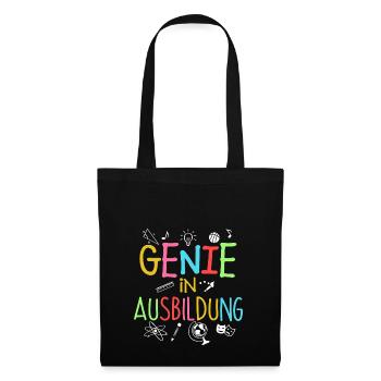 Genie in Ausbildung - Stoffbeutel - Schwarz - Vorne