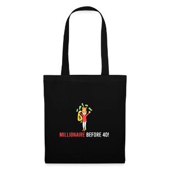 Millionnaire il y a 40 ans! - Sac en tissu - noir - Devant