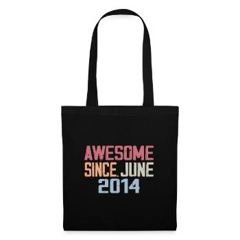 Juin 2014 Juin Cadeau Anniversaire June 2014 Rétro - Sac en tissu - noir - Devant