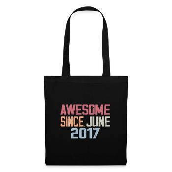 June 2017 June Retro June 2017 Birthday Gift - Tote Bag - black - Front