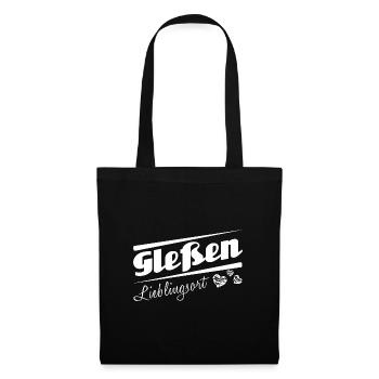 Gleßen - Lieblingsort mit Stadtnamen - Stoffbeutel - Schwarz - Vorne