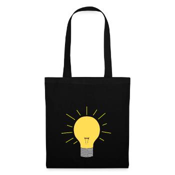 Light Bulb Lamp Bulb Light Gift - Tote Bag - black - Front