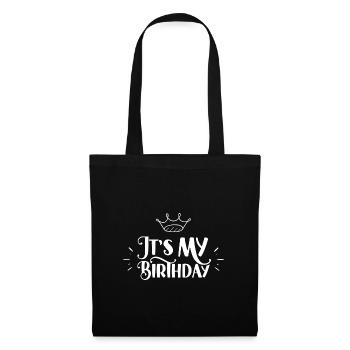 C’est mon anniversaire Fêter l’anniversaire de mon anniversaire - Sac en tissu - noir - Devant