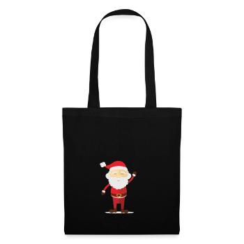 Père Noël - Sac en tissu - noir - Devant