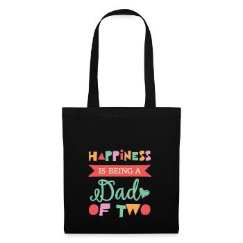 Luck is to be a dad of two children - Tote Bag - black - Front