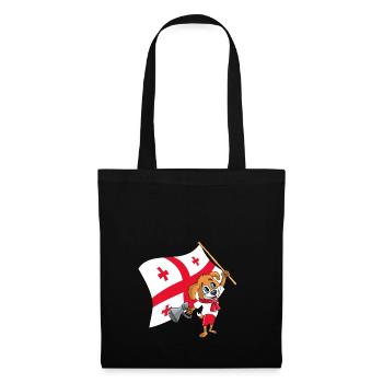 Georgia fan chien - Sac en tissu - noir - Devant